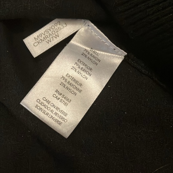 Calvin Klein Ribbed Color Block Mock Neck Women XL/EG/TG Black/White NWT Sweater - Picture 6 of 12